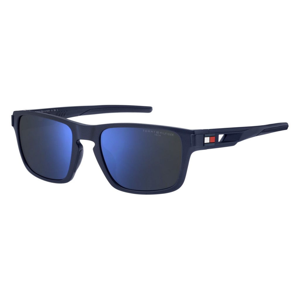 Gafas de Sol Tommy Hilfiger TH 1952/S ? Montura Azul Mate con Lentes Azules Espejad